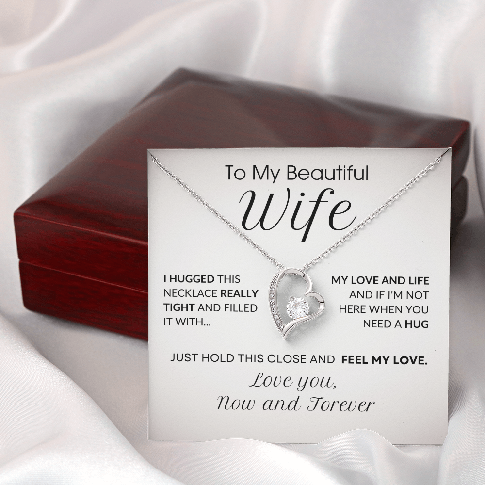 To My Wife - My Love & Live | Forever Love Necklace | Unique Romantic Message Card | Perfect Christmas Gift | Ladies Jewelry Accessories | NOT SOLD in stores | USA: 2-8 Business Days