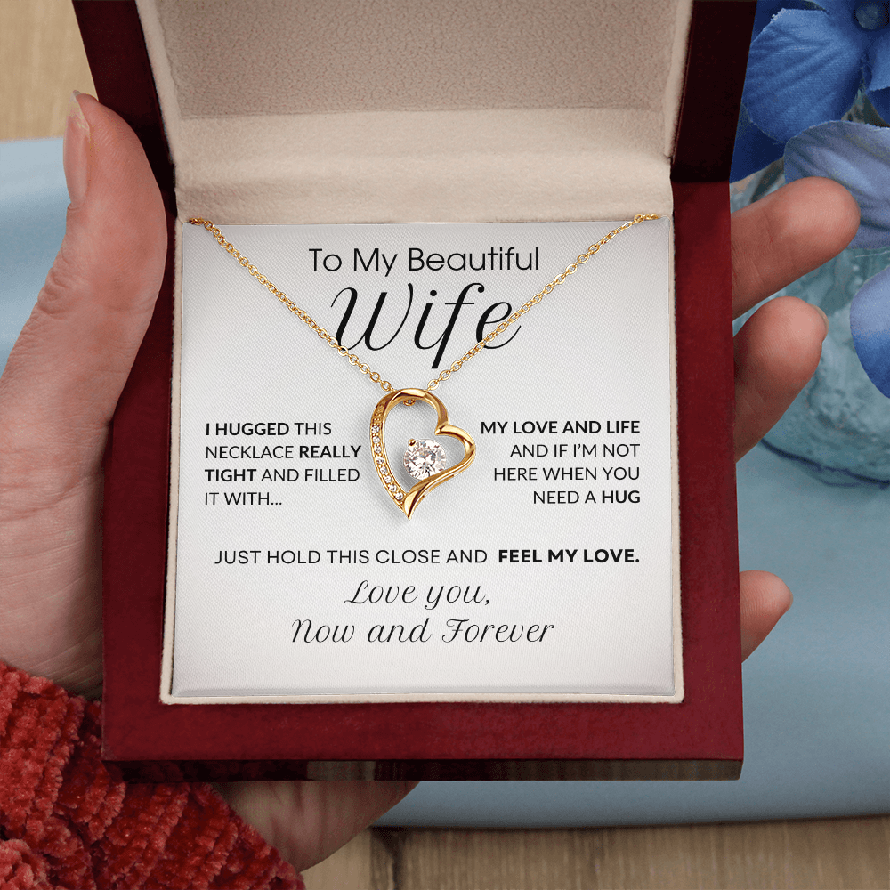 To My Wife - My Love & Live | Forever Love Necklace | Unique Romantic Message Card | Perfect Christmas Gift | Ladies Jewelry Accessories | NOT SOLD in stores | USA: 2-8 Business Days