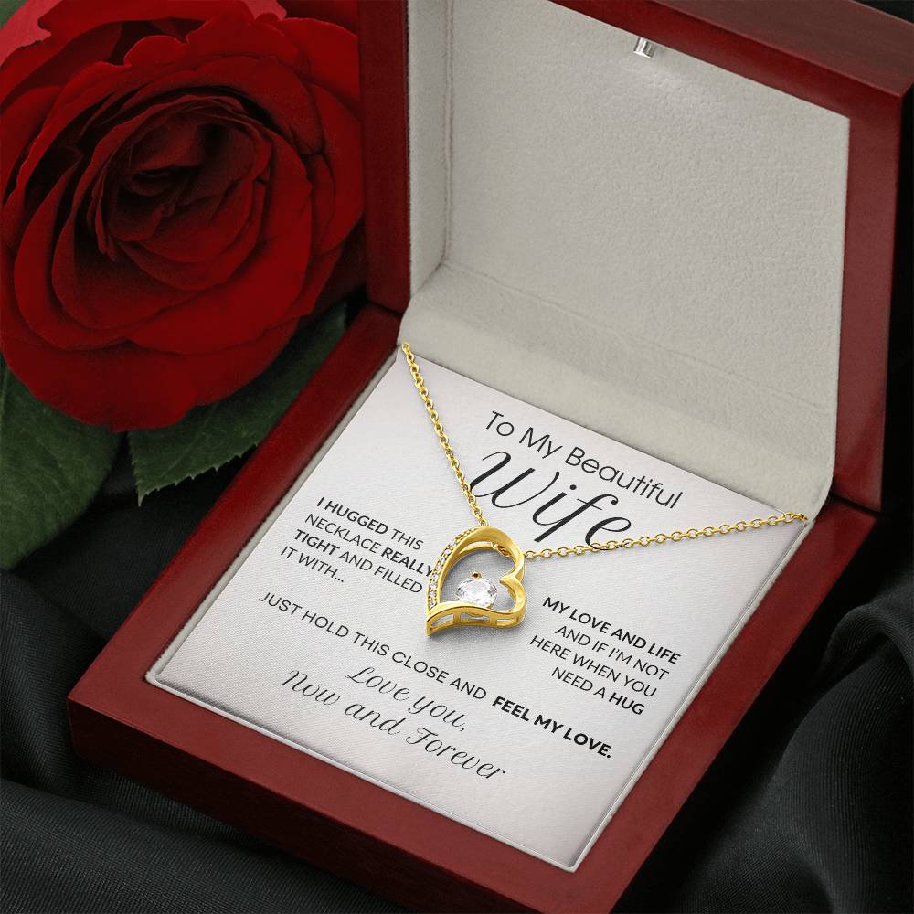 To My Wife - My Love & Live | Forever Love Necklace | Unique Romantic Message Card | Perfect Christmas Gift | Ladies Jewelry Accessories | NOT SOLD in stores | USA: 2-8 Business Days