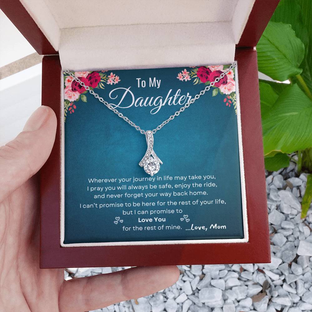 To My Daughter - I Love You | Alluring Beauty Necklace | One-Of-A-Kind Message Card From Mom | NOT SOLD in stores | USA: 2-8 Business Days