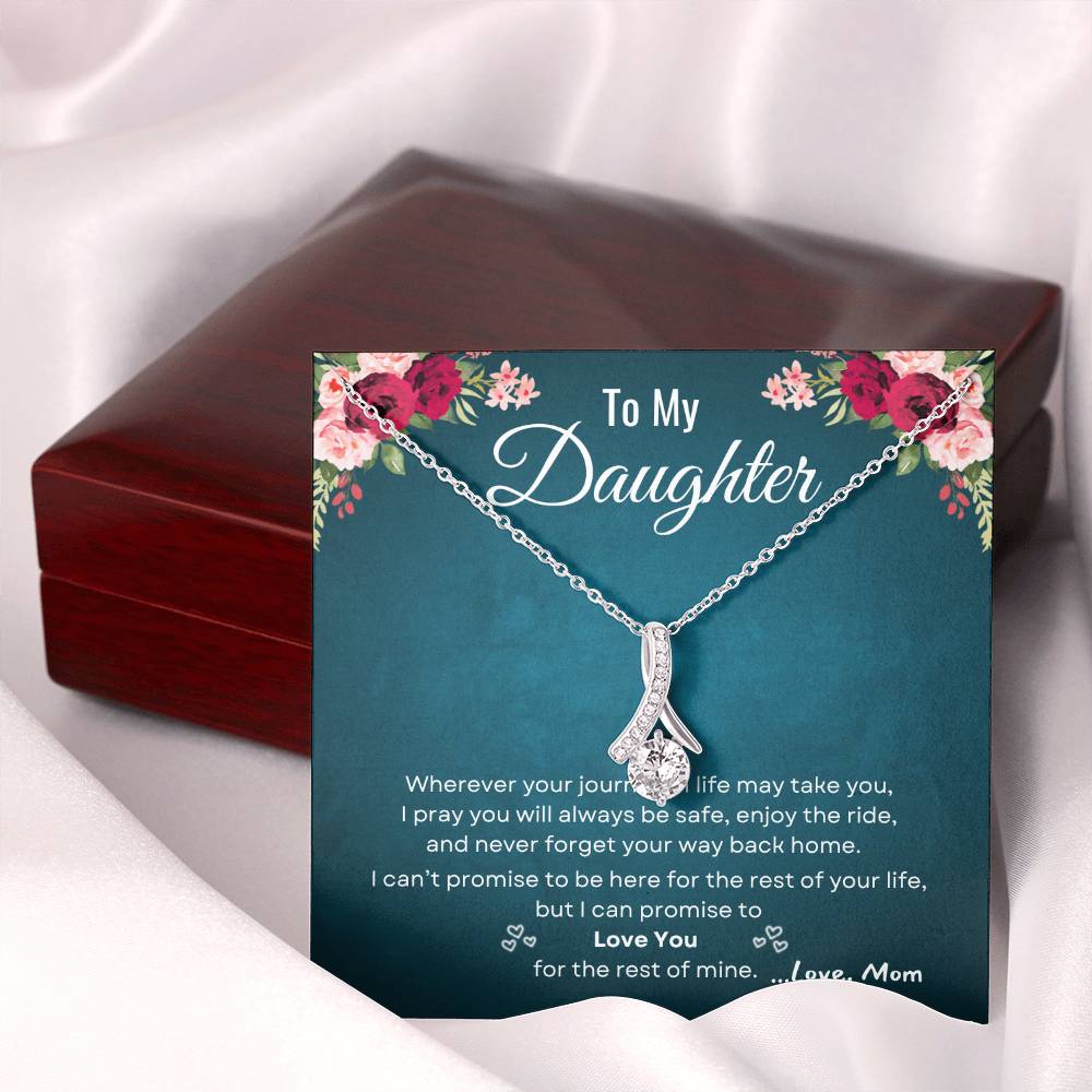 To My Daughter - I Love You | Alluring Beauty Necklace | One-Of-A-Kind Message Card From Mom | NOT SOLD in stores | USA: 2-8 Business Days