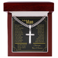 My Man - My Inspiration | Cuban Chain & Cross  | Unique Message Card | Perfect Valentines Gift | Mens Jewelry Accessories | NOT SOLD in stores | USA: 2-8 Business Days