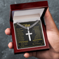 My Man - My Inspiration | Cuban Chain & Cross  | Unique Message Card | Perfect Valentines Gift | Mens Jewelry Accessories | NOT SOLD in stores | USA: 2-8 Business Days