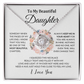 To My Beautiful Daughter - In My Heart | Love Knot Necklace | Unique Message Card | Perfect Valentines Gift | Ladies Jewelry Accessories | NOT SOLD in stores | USA: 2-8 Business Days