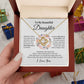 To My Beautiful Daughter - In My Heart | Love Knot Necklace | Unique Message Card | Perfect Valentines Gift | Ladies Jewelry Accessories | NOT SOLD in stores | USA: 2-8 Business Days