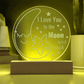 I love You To The Moon And Back | 3D LED Nightlight w/Love Text | Son / Daughter / Love One's Gift | Bedroom Bedside Decoration Atmosphere Night Light