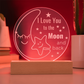 I love You To The Moon And Back | 3D LED Nightlight w/Love Text | Son / Daughter / Love One's Gift | Bedroom Bedside Decoration Atmosphere Night Light